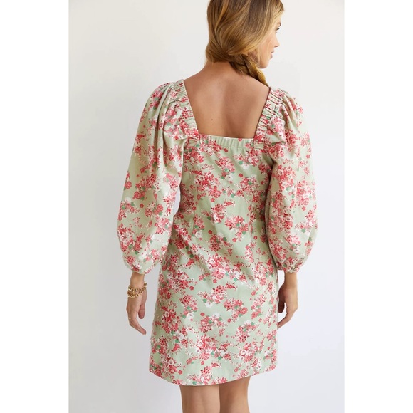 Anthropologie Puff-Sleeves Mini Dress NWT - L and XL - Picture 3 of 7
